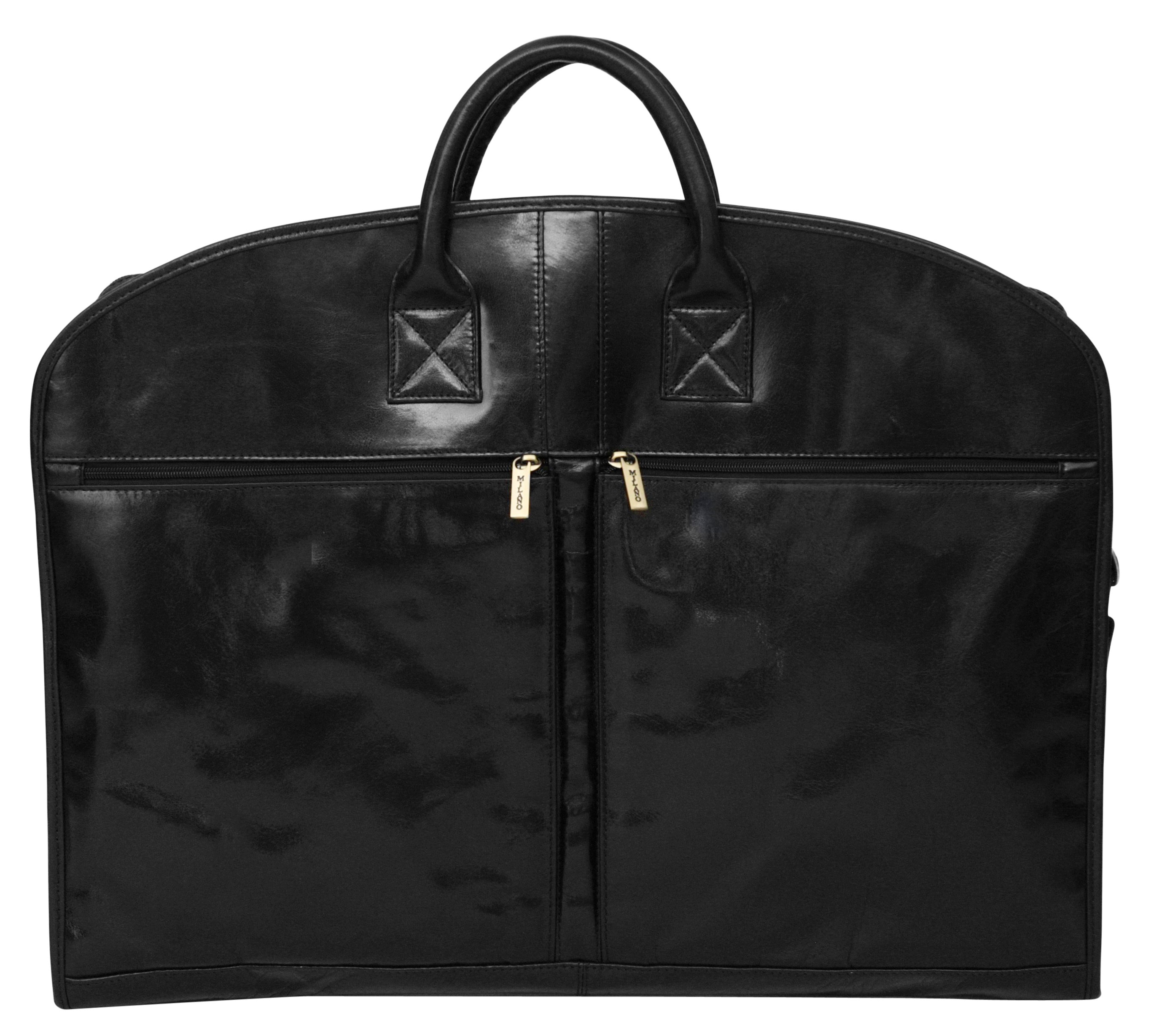 S Babila Top Grain Leather Soft Garment Bag Suiter Suit Carrier Dress